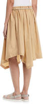 Thumbnail for your product : Vince Belted Handkerchief Knee-Length Skirt
