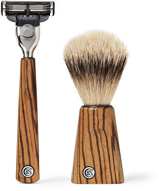 Czech & Speake Zebrano Wood Shaving Set