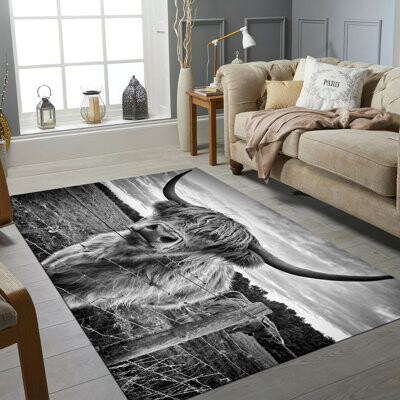 kayra export Exquisite Floral Printed Non Woven Soft Rug with Elegant Design Perfect for Styling Your Living Room or Bedroom