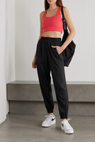 Thumbnail for your product : Girlfriend Collective + Net Sustain Summit Tapered Recycled Shell Track Pants - Black