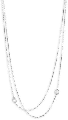 Renee Lewis 18K White Gold & Antique Diamond 2-Tier Chain Necklace