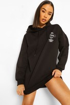 Thumbnail for your product : boohoo Oversized Official Back Print Sweater Dress