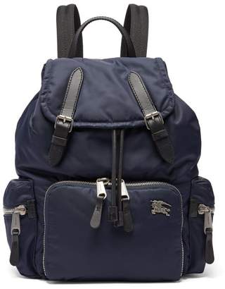 Burberry Equestrian Knight Plaque Padded Backpack - Womens - Navy