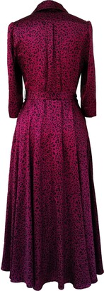 Mellaris Women's Pink / Purple Marsden Burgundy Dress In Leopard Print