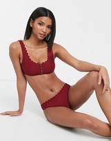 Thumbnail for your product : Accessorize scallop bikini bottom in berry