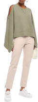 Thumbnail for your product : Kitx Cutout Draped French Hemp And Cotton-blend Terry Sweatshirt