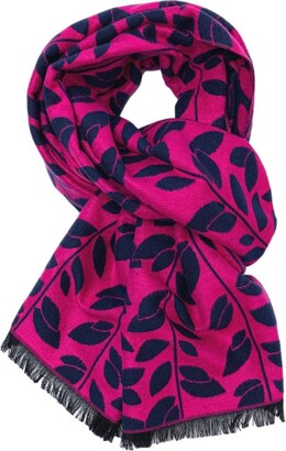 Oussum Women Pashmina Cashmere Solid Scarf Shawl Wrap Womens Scarves - Large - L - Navy Blue