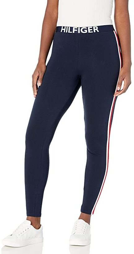 Tommy Hilfiger Tommy Women's Retro Style Logo Graphic Leggings Pant Lounge -