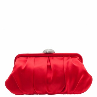 red satin purse