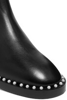 Thumbnail for your product : Stuart Weitzman Cline Faux Pearl-embellished Leather Chelsea Boots - Black