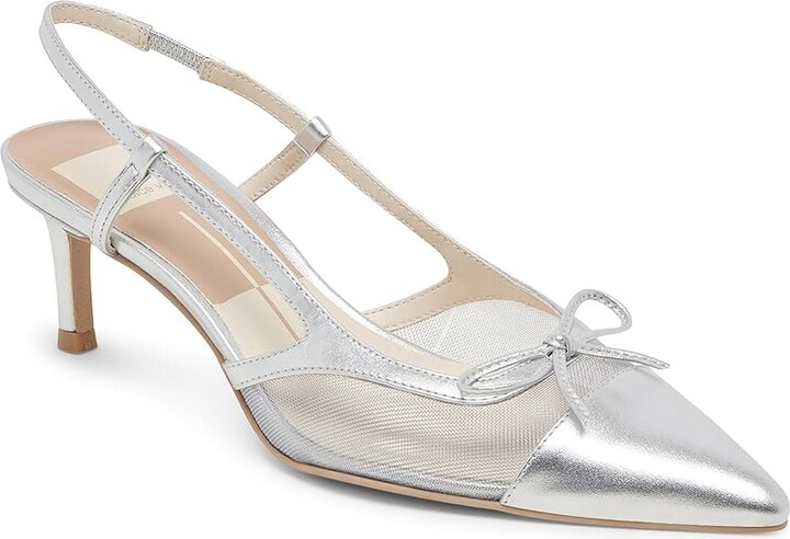 Dolce Vita Kandi High Women's Heels Silver Mesh : 10 M, Leather/Rubber