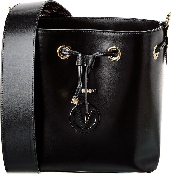 Valentino By Mario Valentino Karl Rope Guitar Leather Bucket Bag