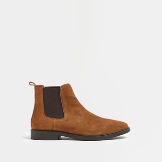 Mens Brown Suede Chelsea Boots | Shop the world's largest collection of  fashion | ShopStyle UK