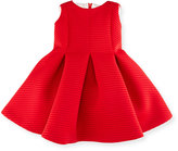 Thumbnail for your product : Helena Sleeveless Pleated Shadow Stripe Scuba Dress, Red, Size 12-18 Months