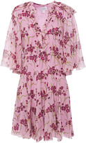 Thumbnail for your product : Giambattista Valli Ruffled Lace-trimmed Silk-georgette Mini Dress