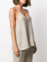 Thumbnail for your product : Seventy Metallic-Coated Linen Vest