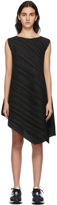 Pleats Please Issey Miyake Black Wrapping Dress