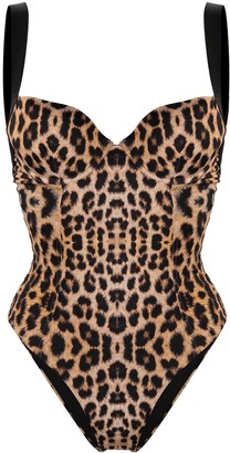 Swimsuits For Women Wokasun.JJWomen One-Piece Leopard Print Beachwear Push-up Bikini BathingReduced Price Swim Suites 