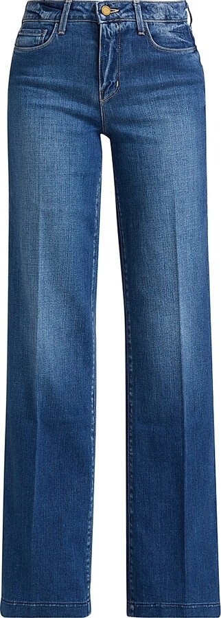 L'Agence Women's Clayton High-Rise Wide Jeans - Kaplan - Size 24
