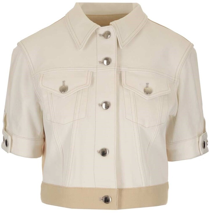 Chloé ElbowSleeve Denim Jacket ShopStyle