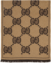 Thumbnail for your product : Gucci Beige GG Jacquard Lady Nest Lux Scarf