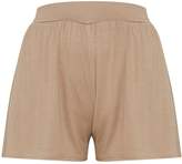 Thumbnail for your product : PrettyLittleThing Lucilla Taupe Jersey Floaty Shorts