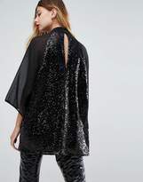 Thumbnail for your product : ASOS DESIGN Sheer and Sequin Kimono T-Shirt