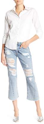 Siwy Denim Jenna-Louise Embellished Twisted Seam Crop Jeans