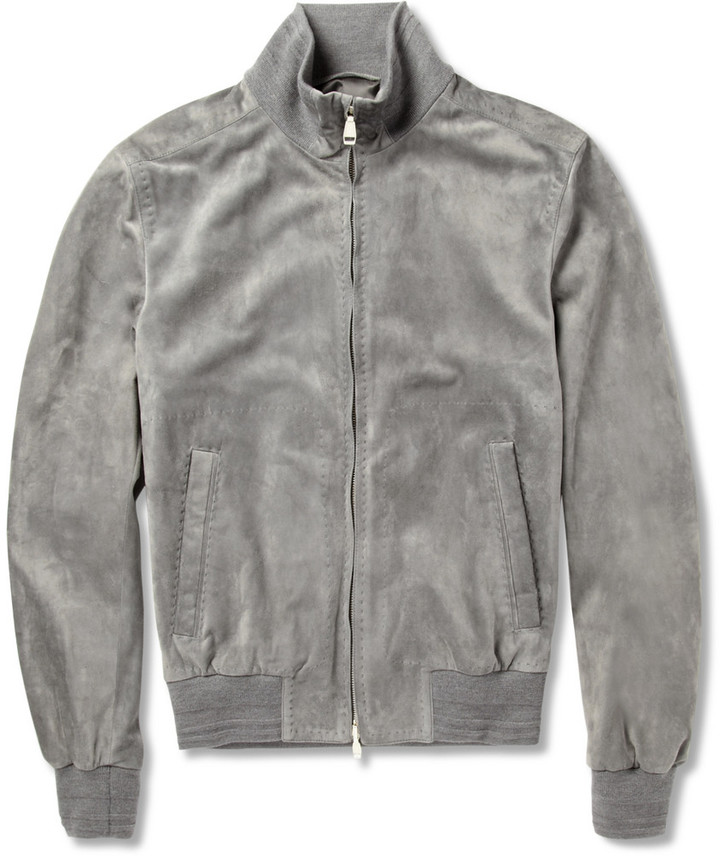 mens gray suede jacket