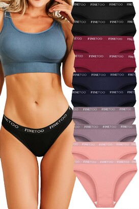 FINETOO Cotton Underwear for Women Cheeky High Cut Breathable Sexy Hipster  Bikin