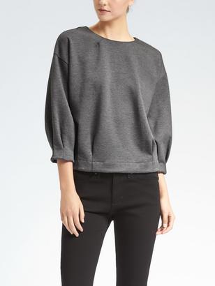 Banana Republic Pleated-Sleeve Couture Sweatshirt