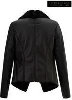 Thumbnail for your product : Lipsy Michelle Keegan Black Waterfall PU Jacket