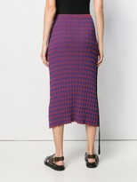 Thumbnail for your product : Jil Sander Check Knitted Midi Skirt