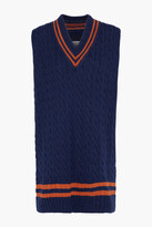 Thumbnail for your product : Maison Margiela Oversized Cable-knit Wool And Cotton-blend Mini Dress