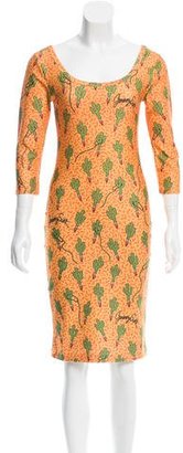 Jeremy Scott Printed Midi Dress w/ Tags