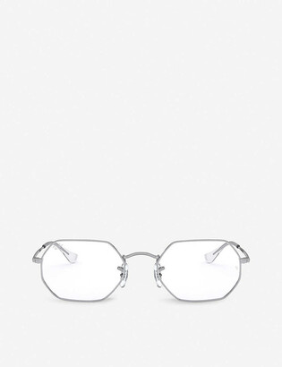 Ray-Ban RX6456 metal and glass octagonal-frame glasses