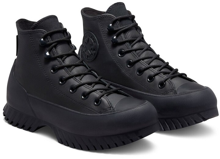 Converse Chuck Taylor All Star Hi Lugged 2.0 leather sneaker boots in black  mono - ShopStyle