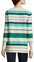 Thumbnail for your product : Lafayette 148 New York Moria Striped Cotton Blouse