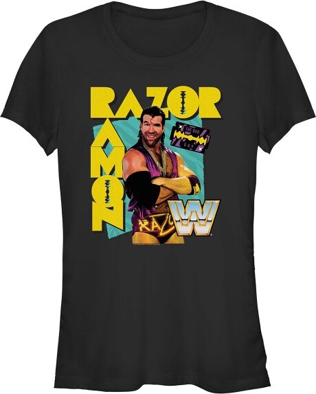 WWE JuniorsWomensWWERazorRamonT-Shirt-Black-2XLarge