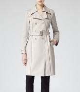 Thumbnail for your product : Reiss Petune LADDER SEAM TRENCH COAT NEUTRAL