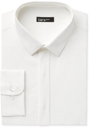 Bar III Men's Slim-Fit White Dot-Print Dress Shirt, Only at Macy's