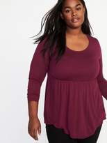 Thumbnail for your product : Old Navy Jersey-Knit Plus-Size Peplum-Hem Top