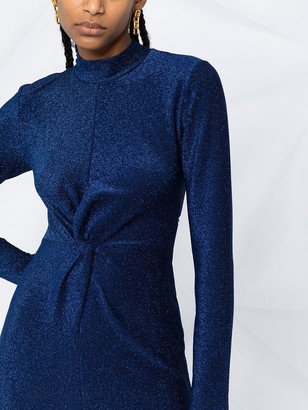 Karl Lagerfeld Paris Sparkle Effect Ruched Detail Dress
