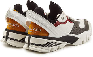 Calvin Klein Carlos 10 Leather and Suede Sneakers