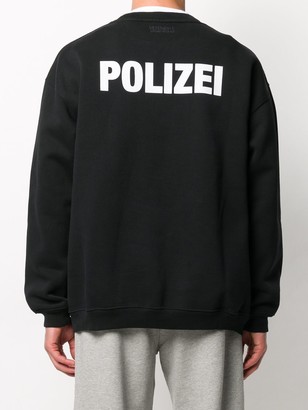 Vetements Polizei print oversized sweatshirt