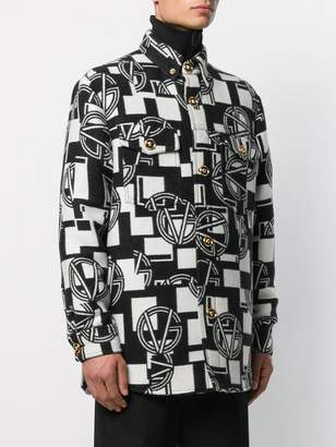 Versace GV motif shirt jacket
