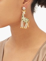 Thumbnail for your product : BEGÜM KHAN Petite Giraffe 24kt Gold-plated Clip Earrings - Green Gold