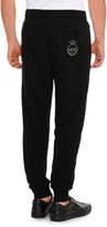 Thumbnail for your product : Dolce & Gabbana Bee & Crown Embroidered Sweatpants, Black