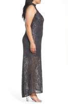 Thumbnail for your product : Marina Illusion Lace Gown