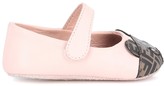 Thumbnail for your product : Fendi Kids Baby Bear Toe leather ballet flats